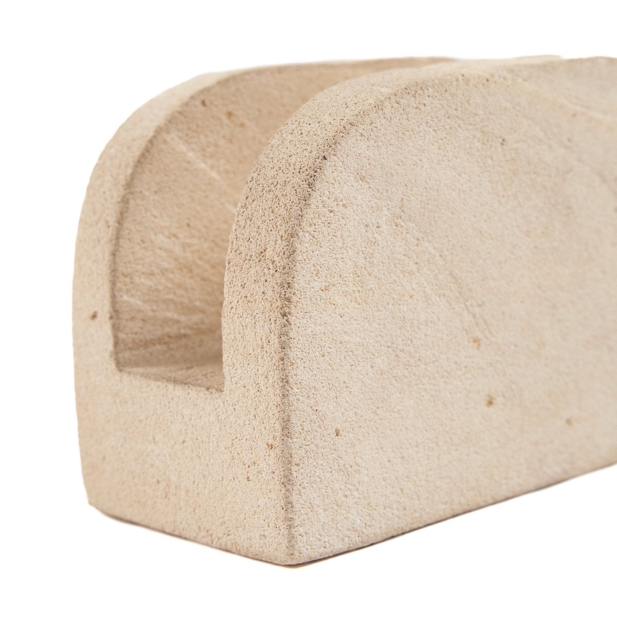 Natural Stone Tissue Holder - Hand Carved Bathroom Accessory