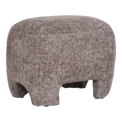 Beige Polyester Pouf Ottoman - Modern Accent Seating, 53x41x38 cm
