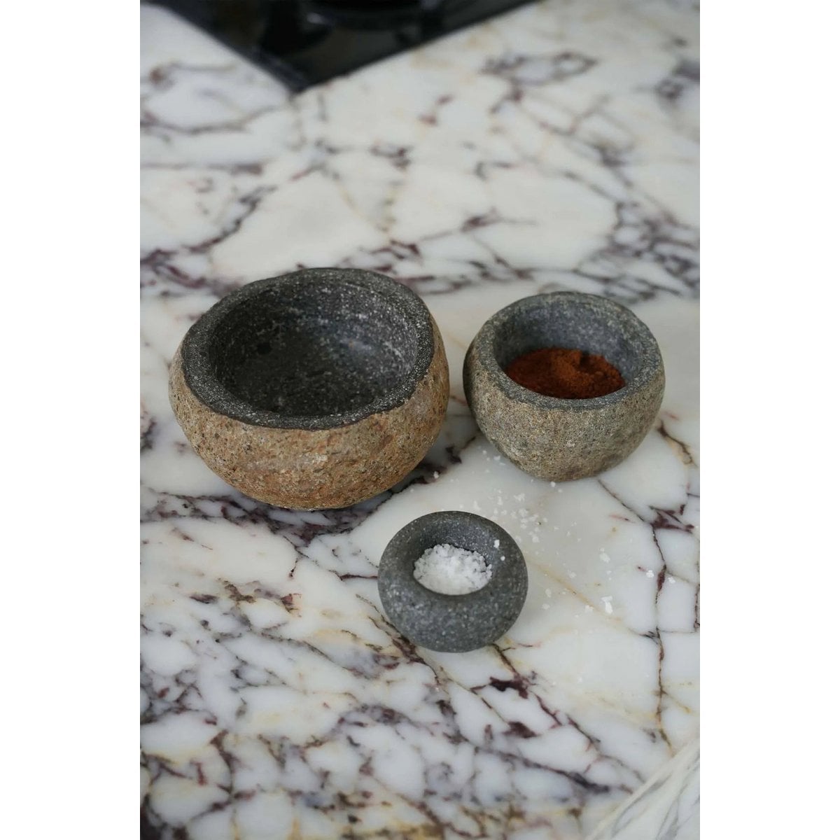 River Stone Bowl – Black Decorative Bowl, Small