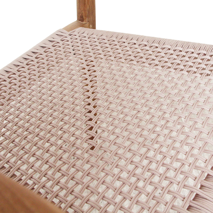 Chaise de jardin Freya avec repose-bras naturel - Teakhout foncé