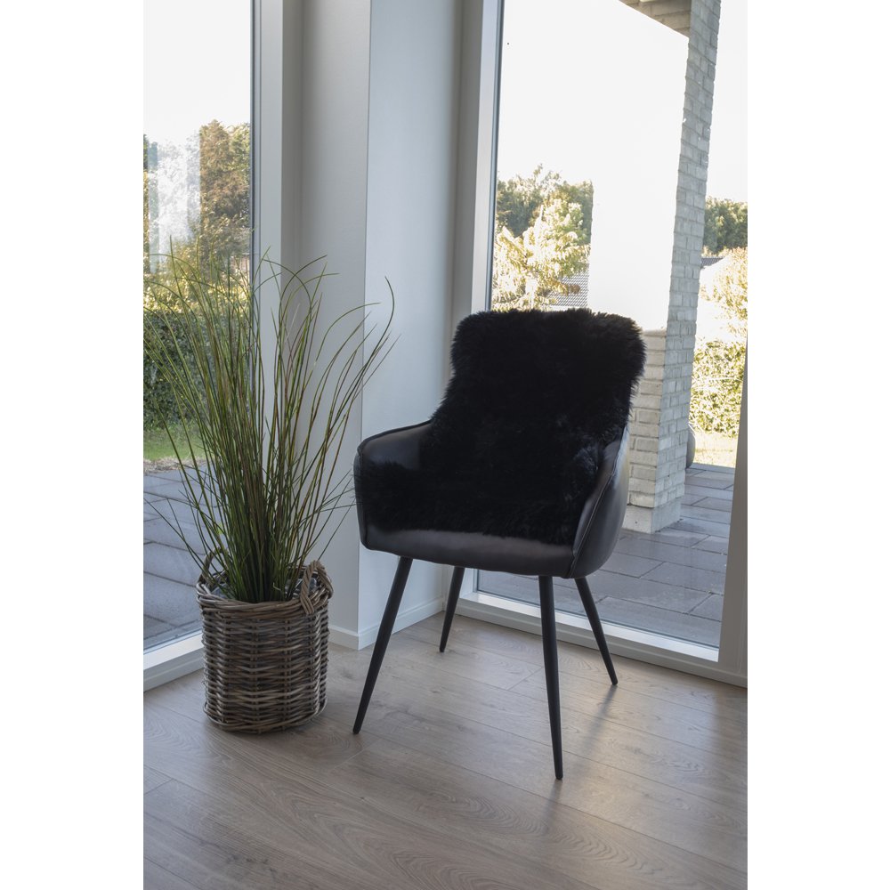 Lambskin - Real Lambskin, Black - 50x85 cm
