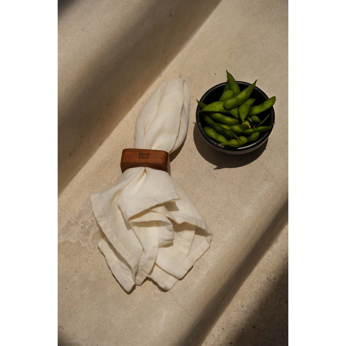 Linen Napkin - Soft White Handcrafted Cloth for Dining, 45x45 cm