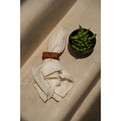 Linen Napkin - Soft White Handcrafted Cloth for Dining, 45x45 cm
