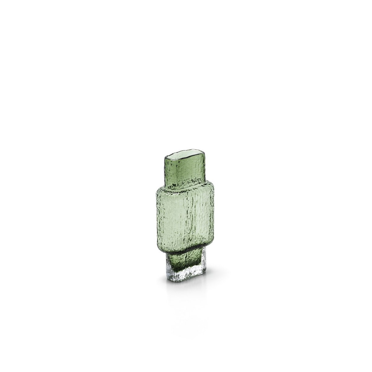 Green Glass Vase - Vintage Style - Medium Size