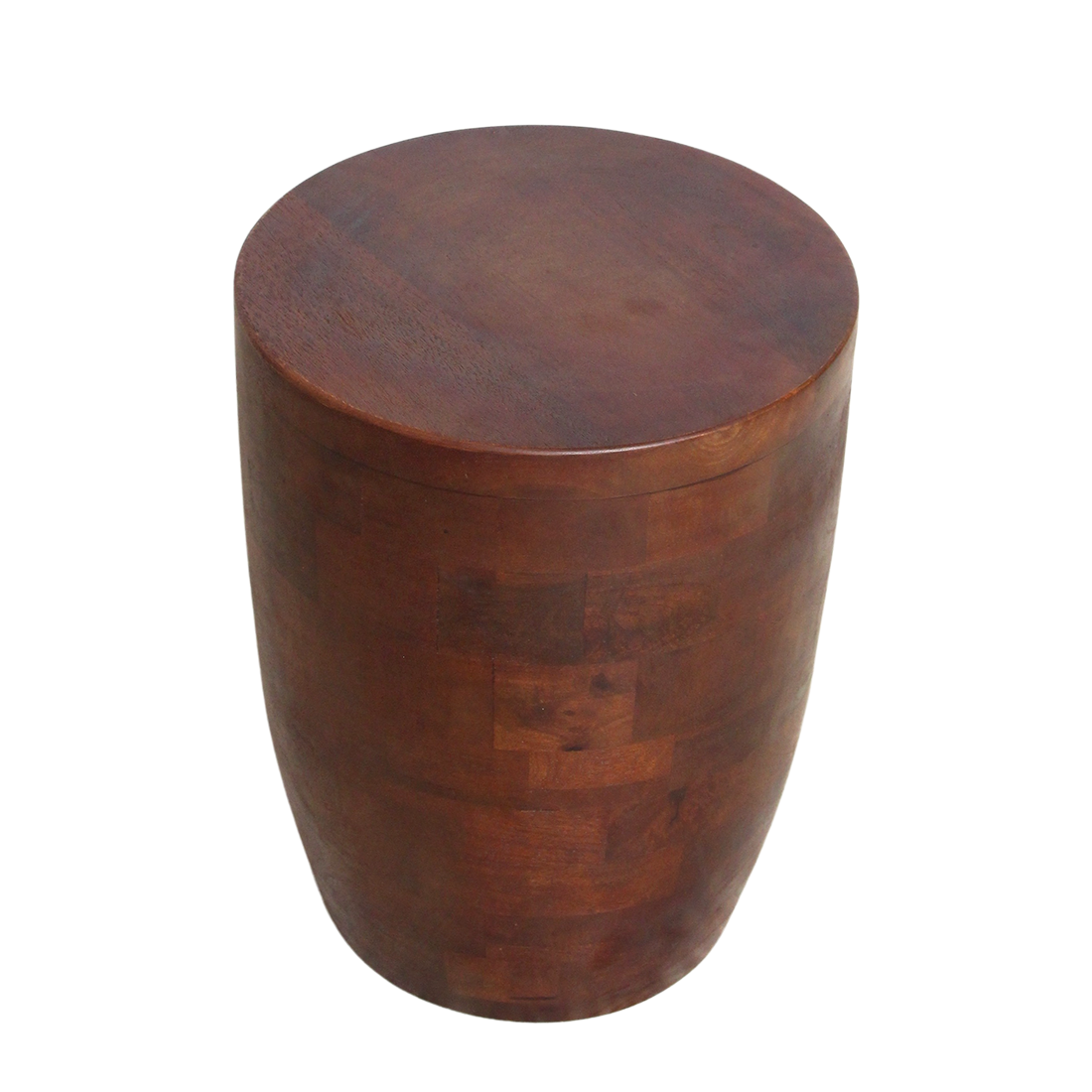 Mango Wood Stool Side Table - Pacific Tuvalu Design