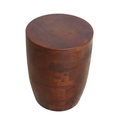 Mango Wood Stool Side Table - Pacific Tuvalu Design