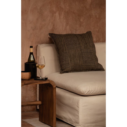 Teak Side Table - Natural Arc Accent Table for Living Room