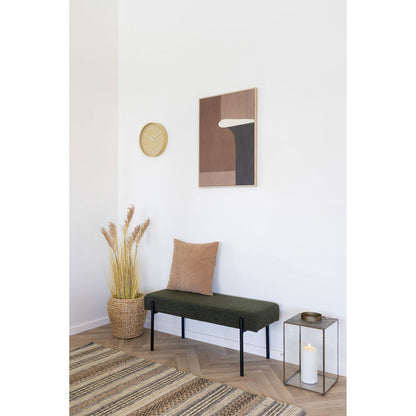 Swindon Bench - Dark Green, Steel, Fabric, Plywood, 100x36x42.5cm