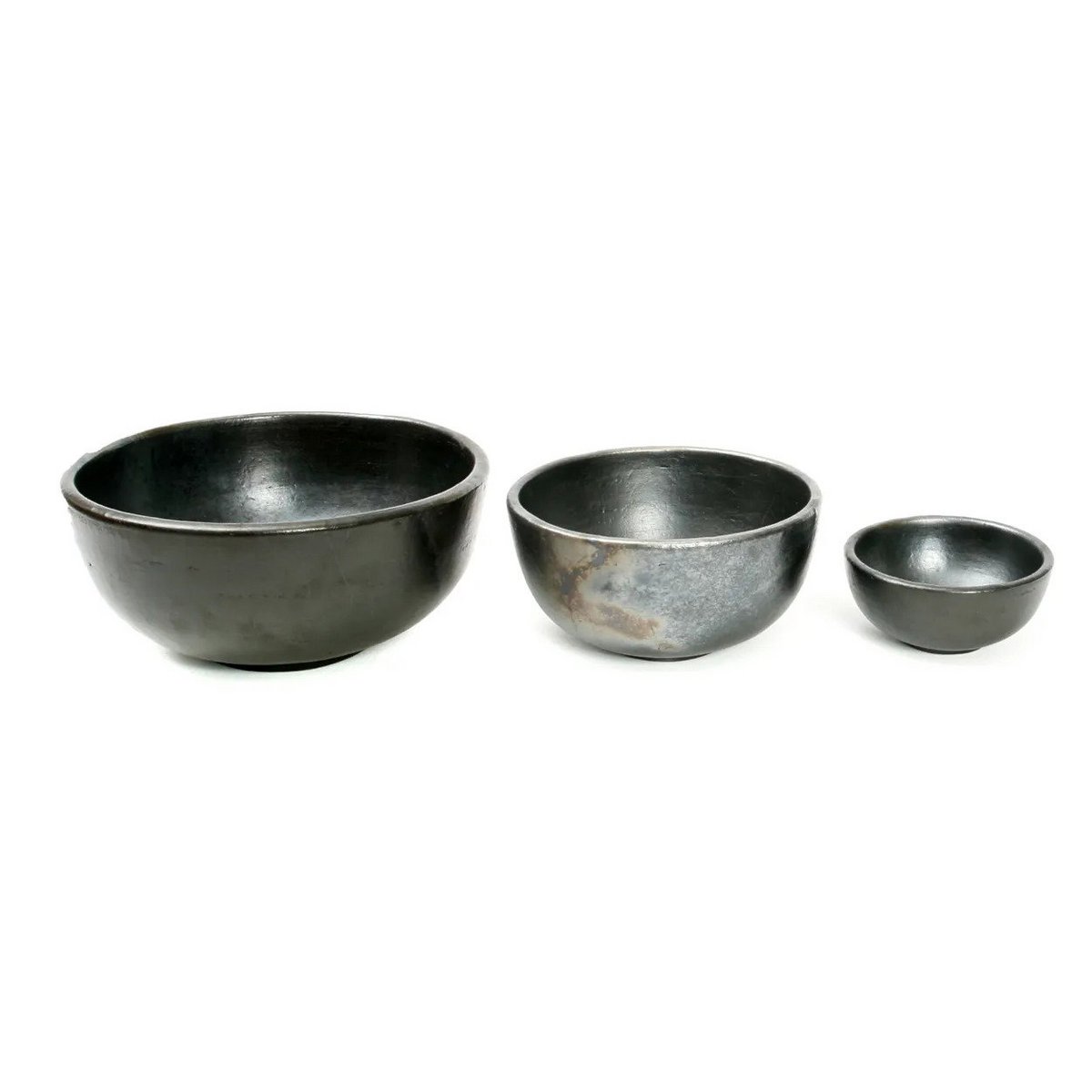 Black Decorative Bowl - Medium Burnt Finish Nordic Style