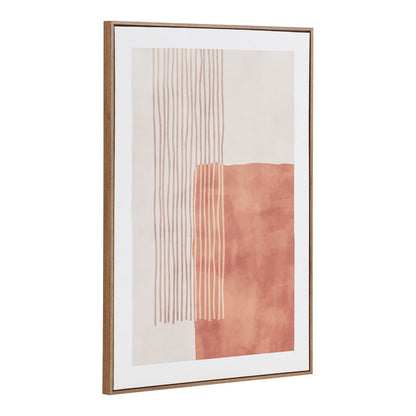 Imprimé sur toile Mina, toile, beige/marron, No.1, 50x70 cm