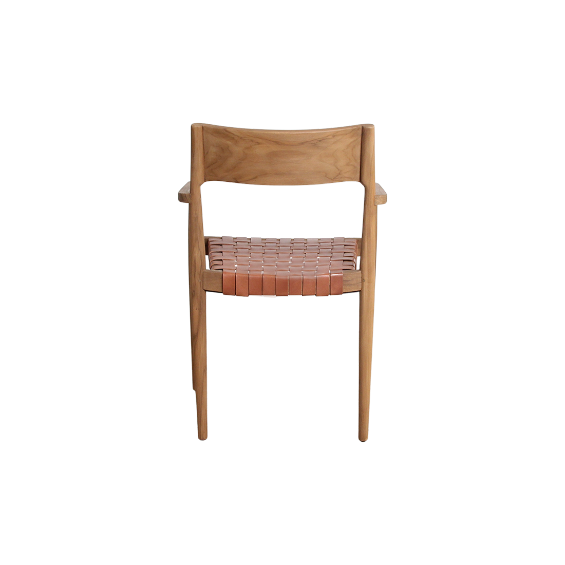 Freya dining room chair with armrest brown