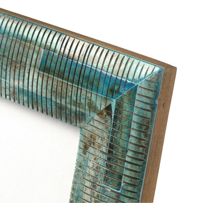 Buffalo Bone Photo Frame - Turquoise Ocean Ripple, 10x15 cm