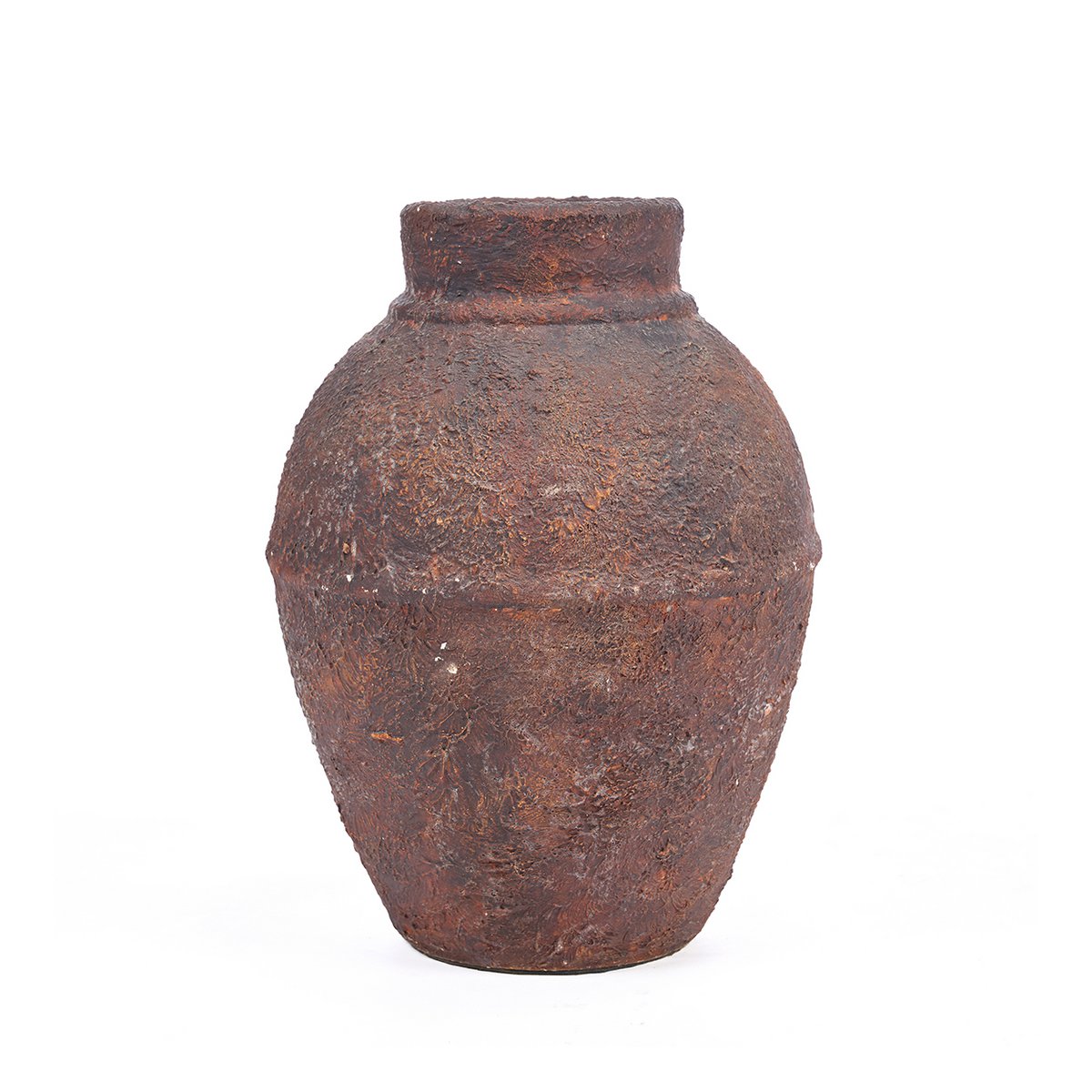 Terracotta Vase - Burgundy Rustic Amphora Vase - Medium