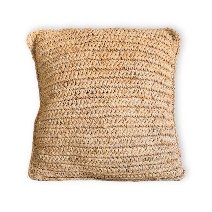 Raffia Cushion - Boho Pillow - Natural Home Decor