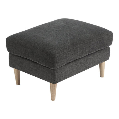 Velvet Pouf - Dark Grey Footstool, Modern Accent Seat, 52x68x42 cm