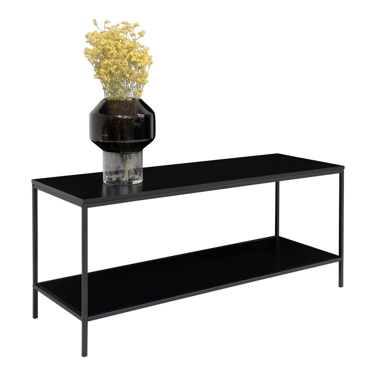 Vita TV Stand - black, steel, 100x36x45cm