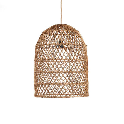 Banana Leaf Pendant Light - Natural Woven Shade - Large