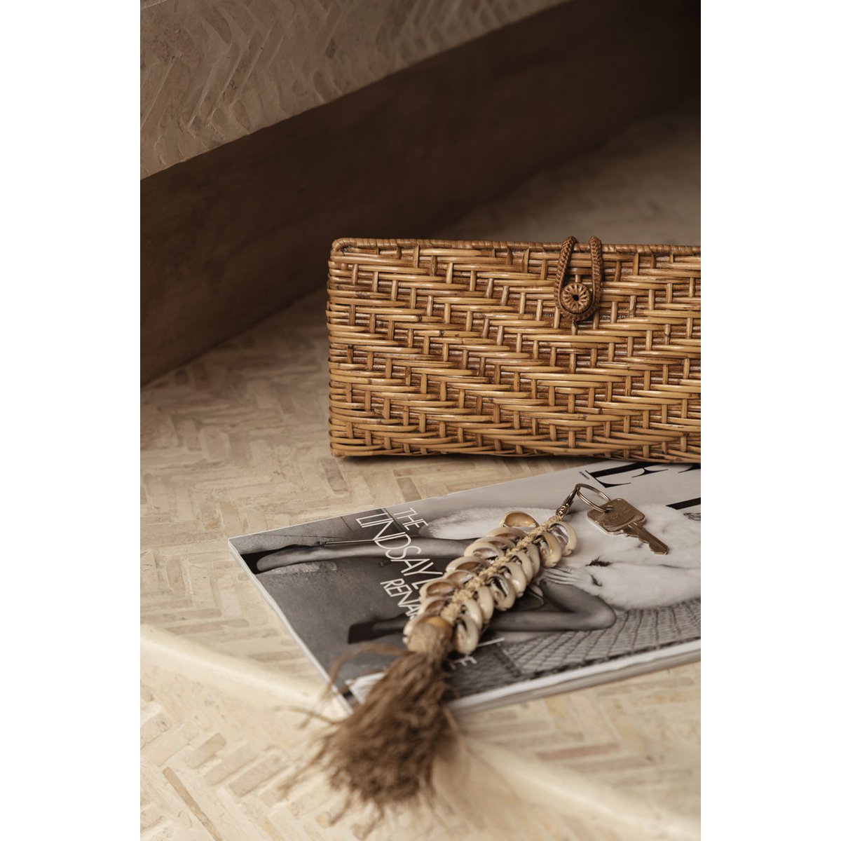Rattan Clutch Bag - Natural Handwoven Summer Style