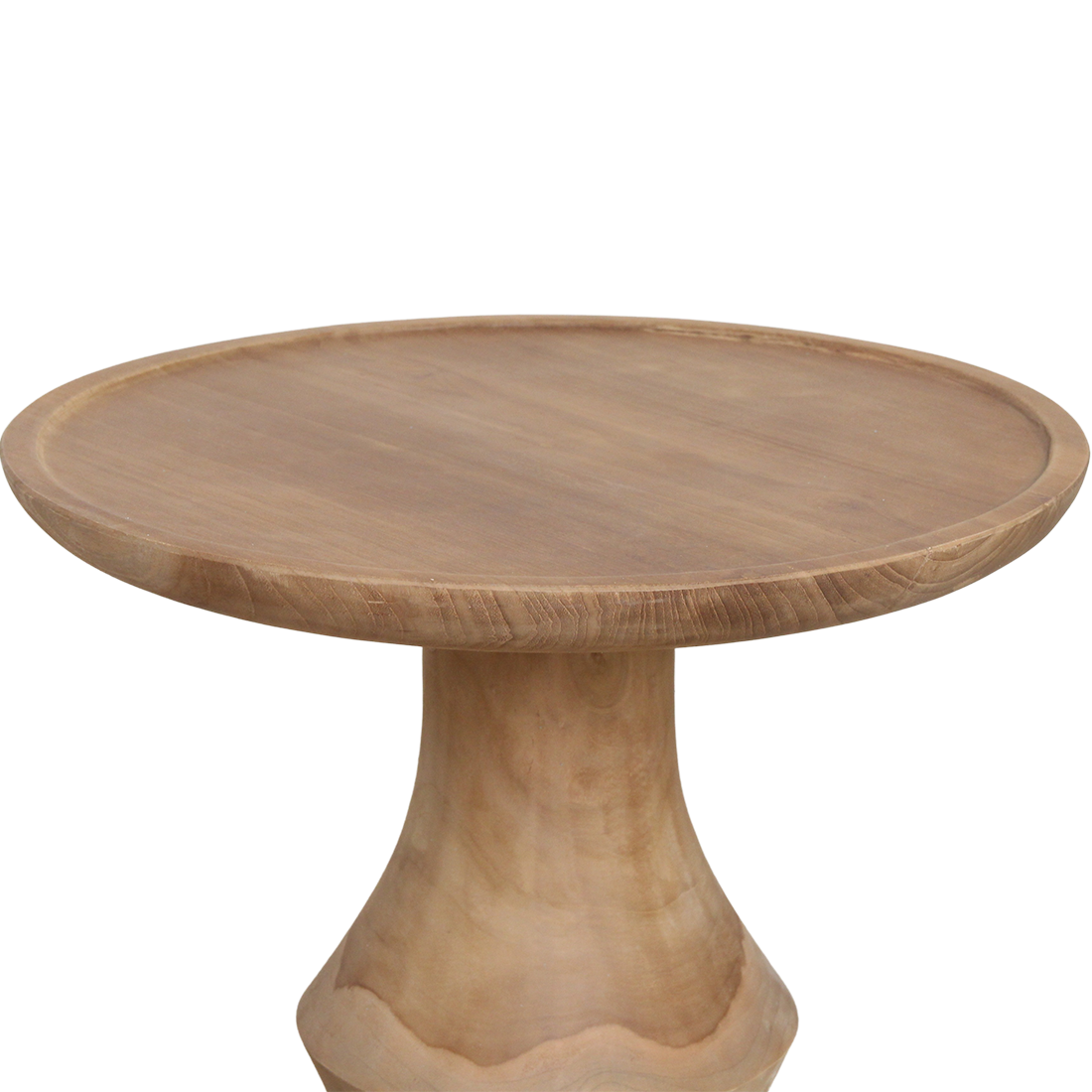 Teak Side Table - Nero Dawn Finish - Modern Bedside Accent Table