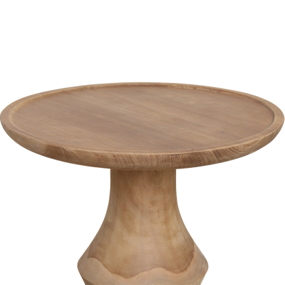 Teak Side Table - Nero Dawn Finish - Modern Bedside Accent Table