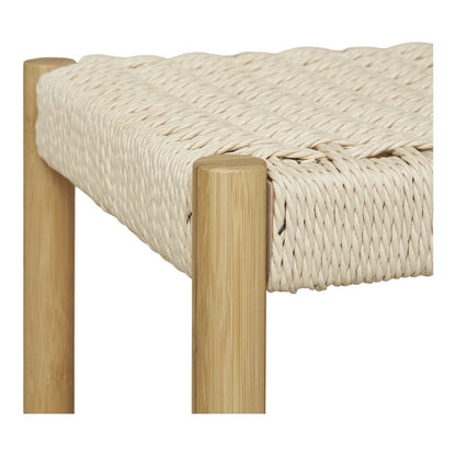 Kleiderständer Ember – Natur, Bambus, Papierseil, 95x36x165 cm
