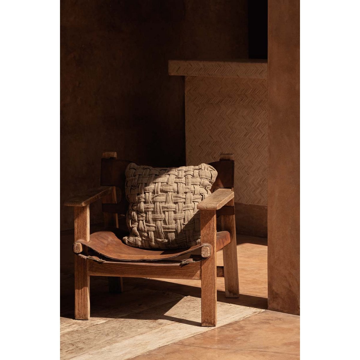 The Linen Crosier Cushion Cover - Natural