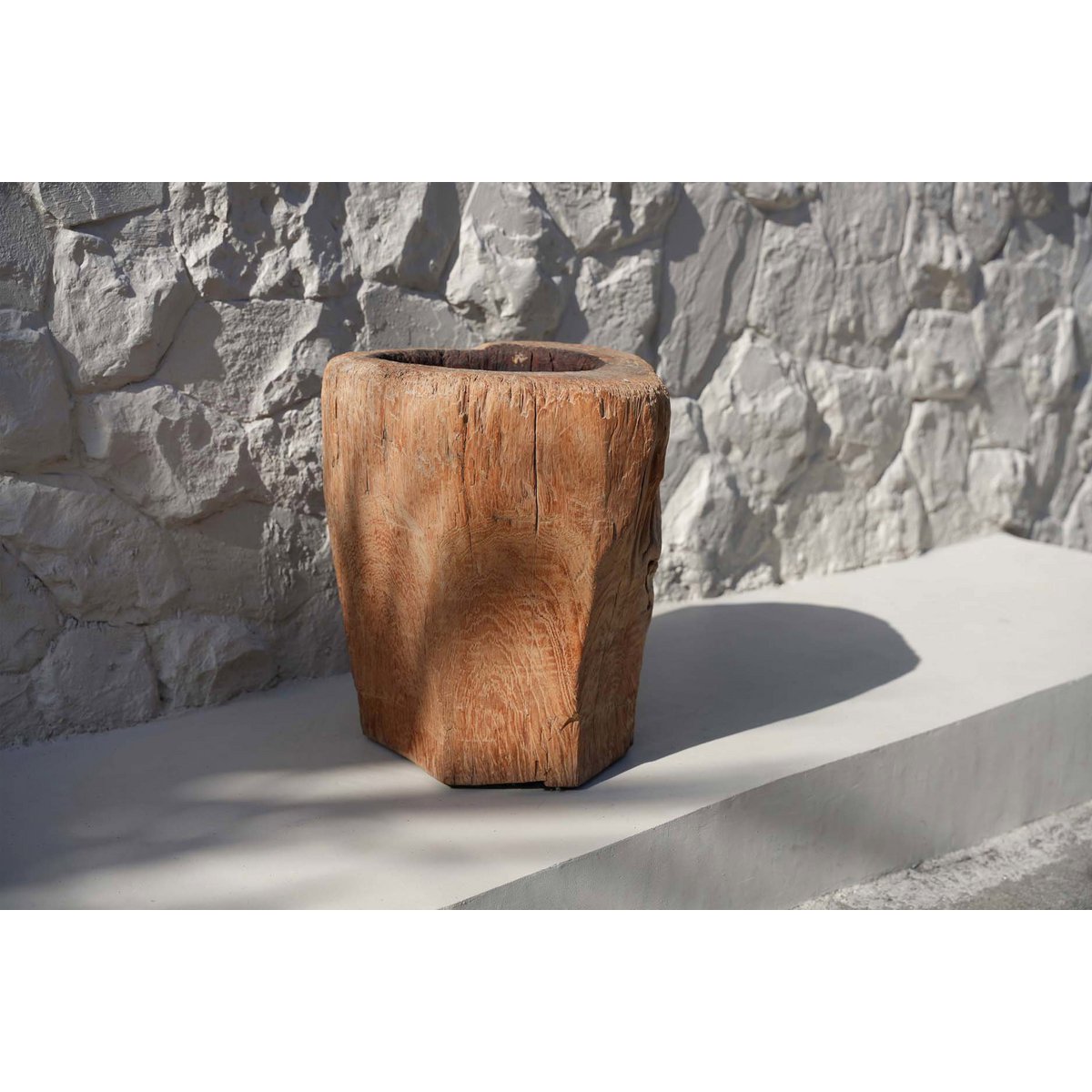 Natural Wood Candle Trunk - Handcrafted Tea Light Holder