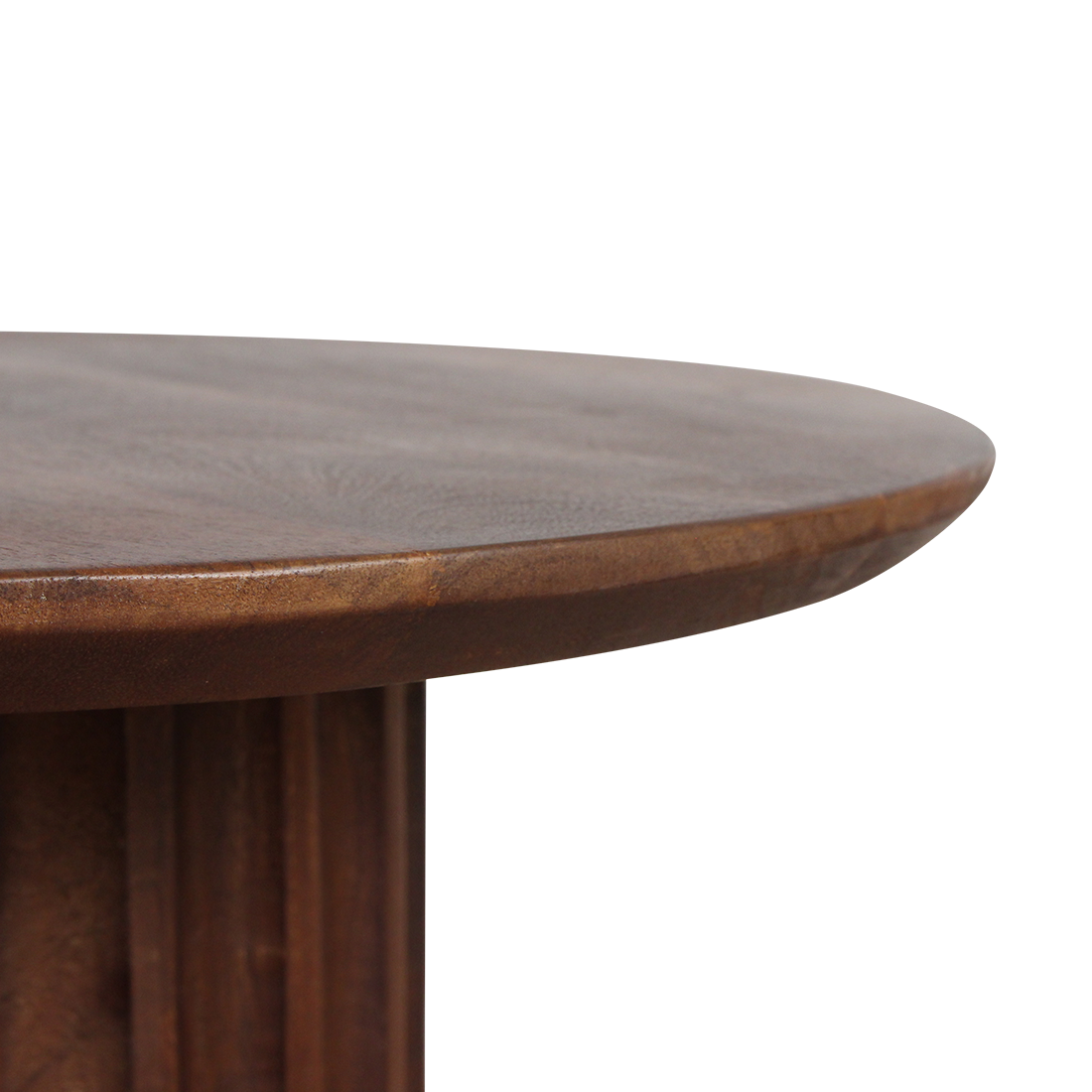 Bullnose side table brown 50 cm