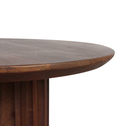 Bullnose side table brown 50 cm