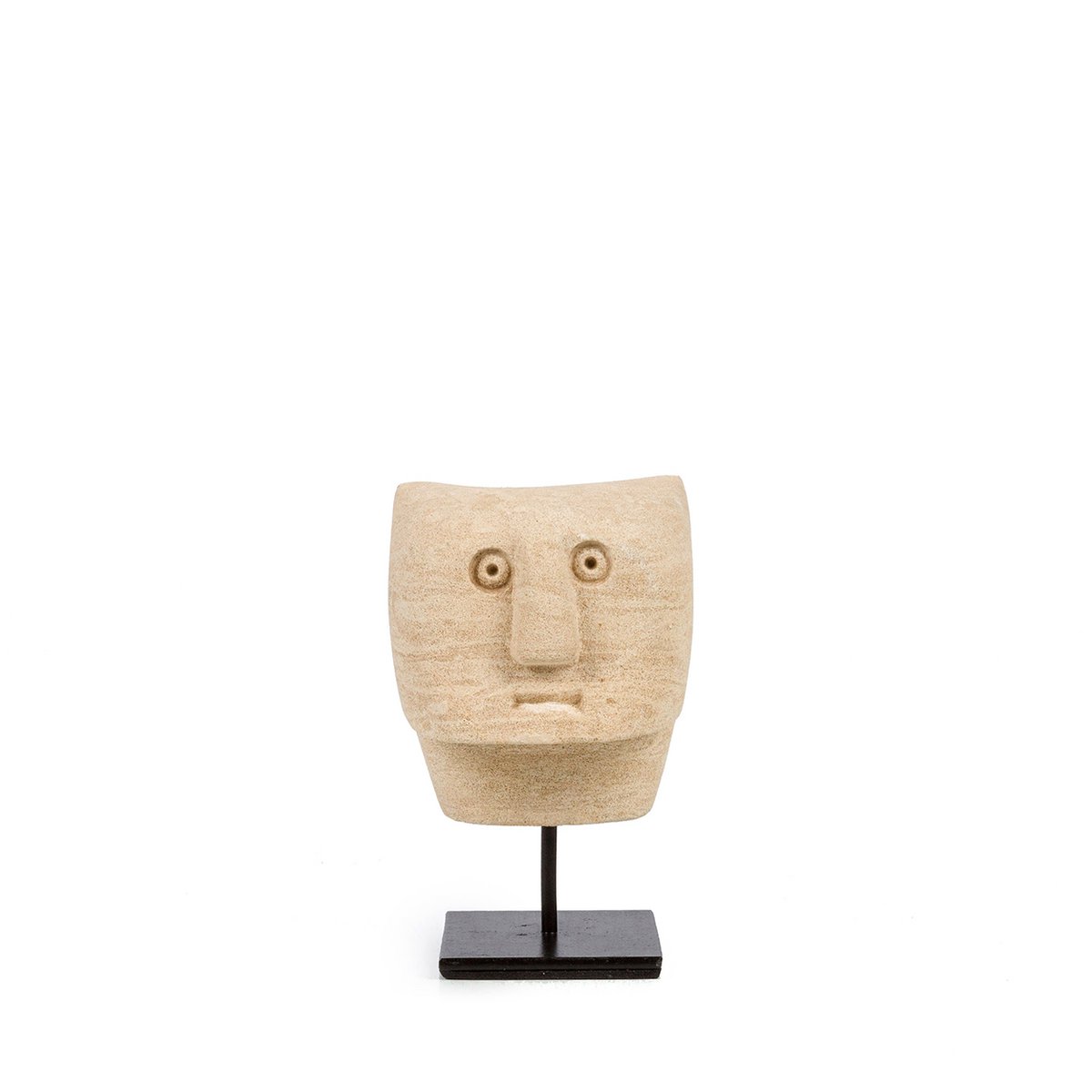 Sumba Stone Statue on Stand - Hand Carved Indonesian Decor