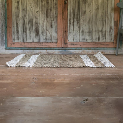 Seagrass Area Rug – Striped Accent Rug, Handwoven 120x60 cm