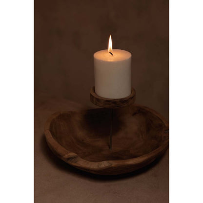 Minimalist Candle Holder - Natural Finish