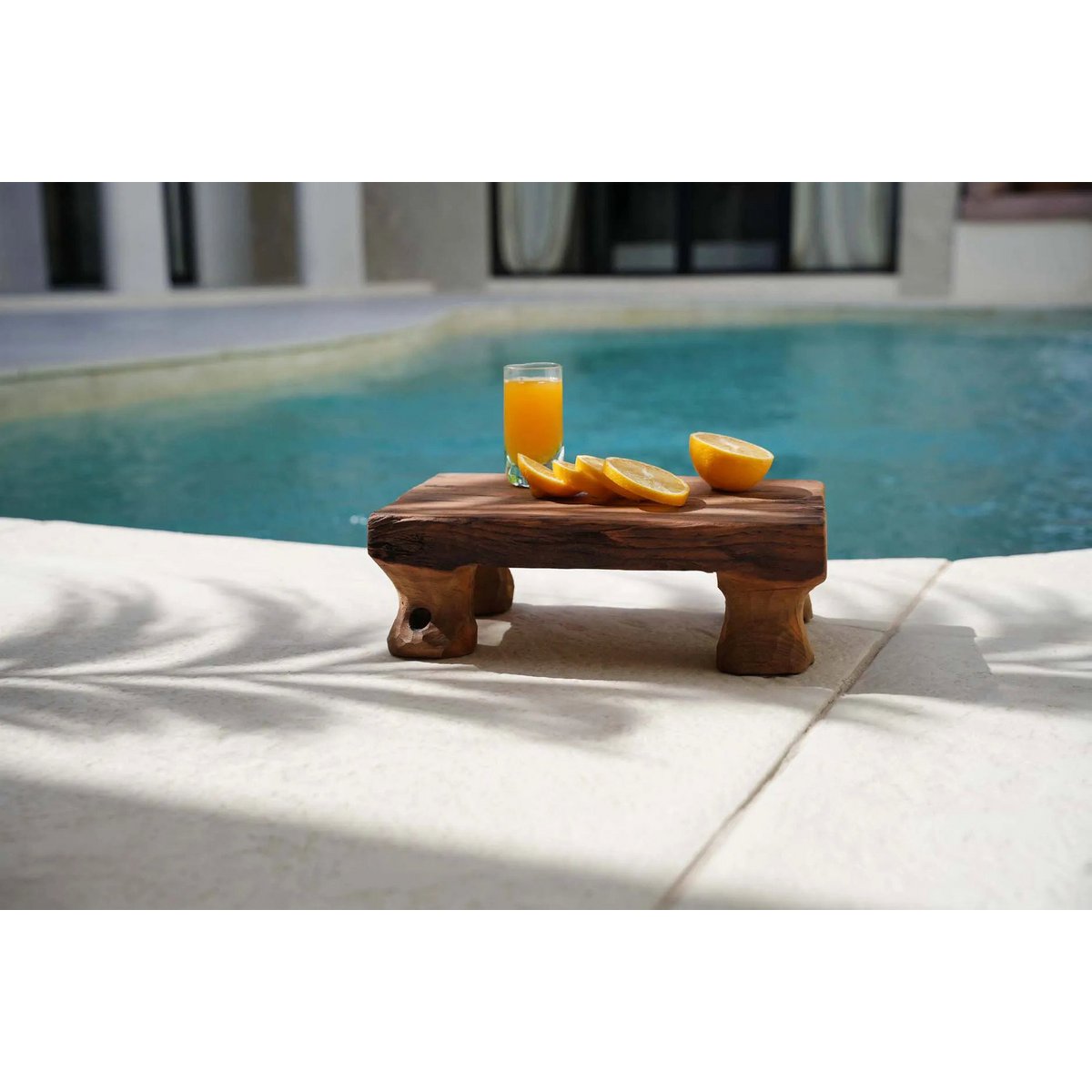 Teak Serving Tray - Natural Wood Snack & Tapas Platter