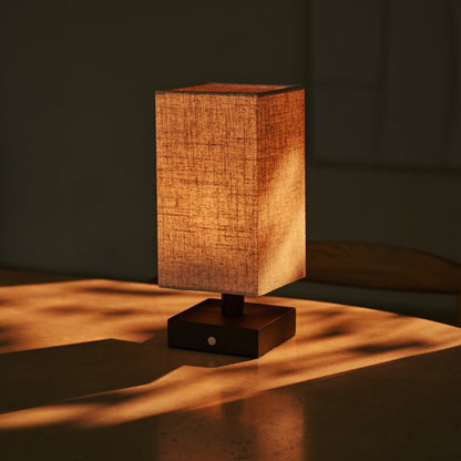 Bob Lumière de Table en Bois sans Câble Marron Foncé | Réglable, Rechargeable & Jusqu'à 100 Heures d'Autonomie