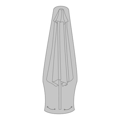 Polyester Parasol Cover - Black Water-Repellent Outdoor Umbrella Shield 225cm