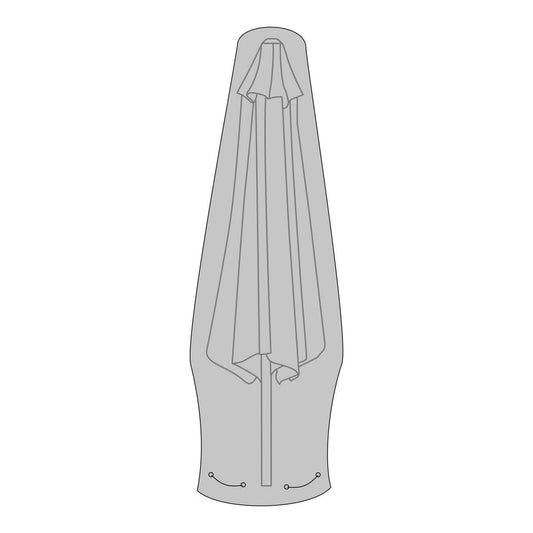 Polyester Parasol Cover - Black Water-Repellent Outdoor Umbrella Shield 225cm