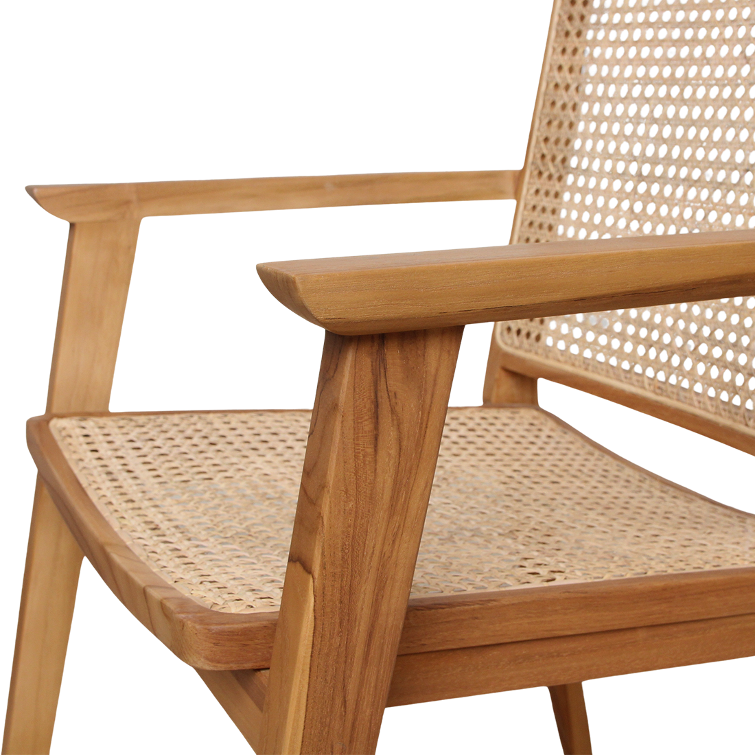 Nova teak dining room chair with armrest