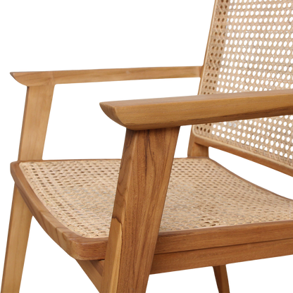 Nova teak dining room chair with armrest