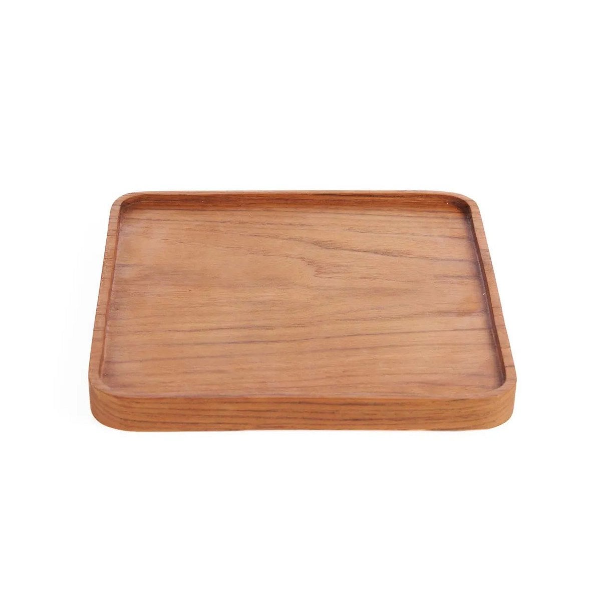 Teak Square Plate - Natural - M