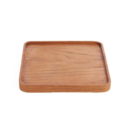 Teak Square Plate - Natural - M