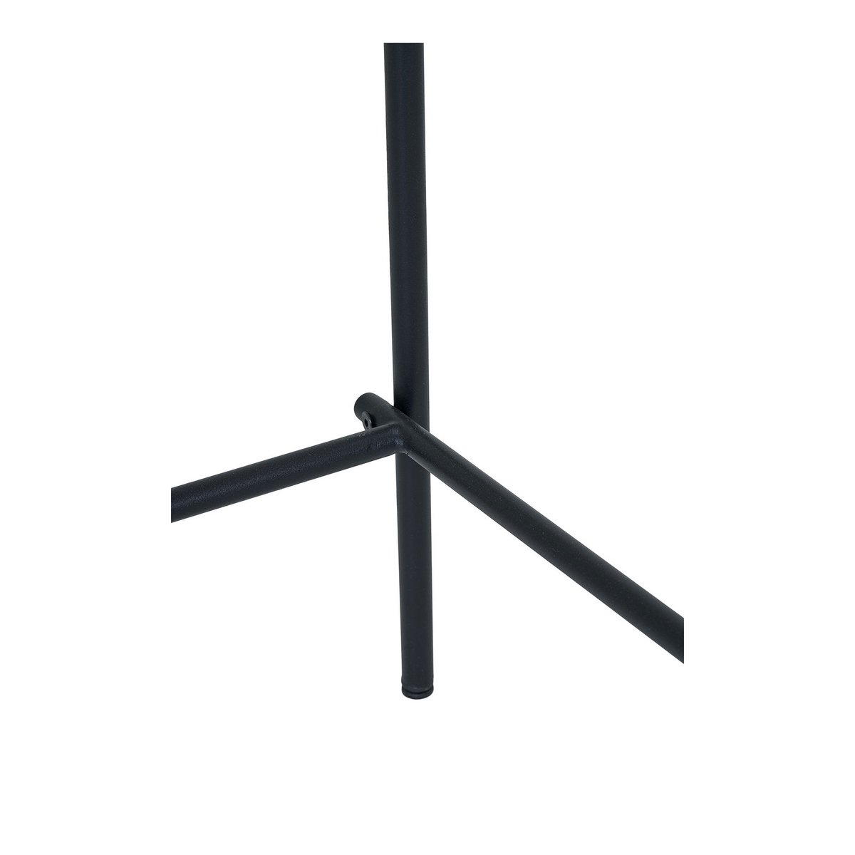 Counter Stools - Ash Wood & Black Metal, Brown Seat, Set of 2
