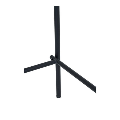 Counter Stools - Ash Wood & Black Metal, Brown Seat, Set of 2
