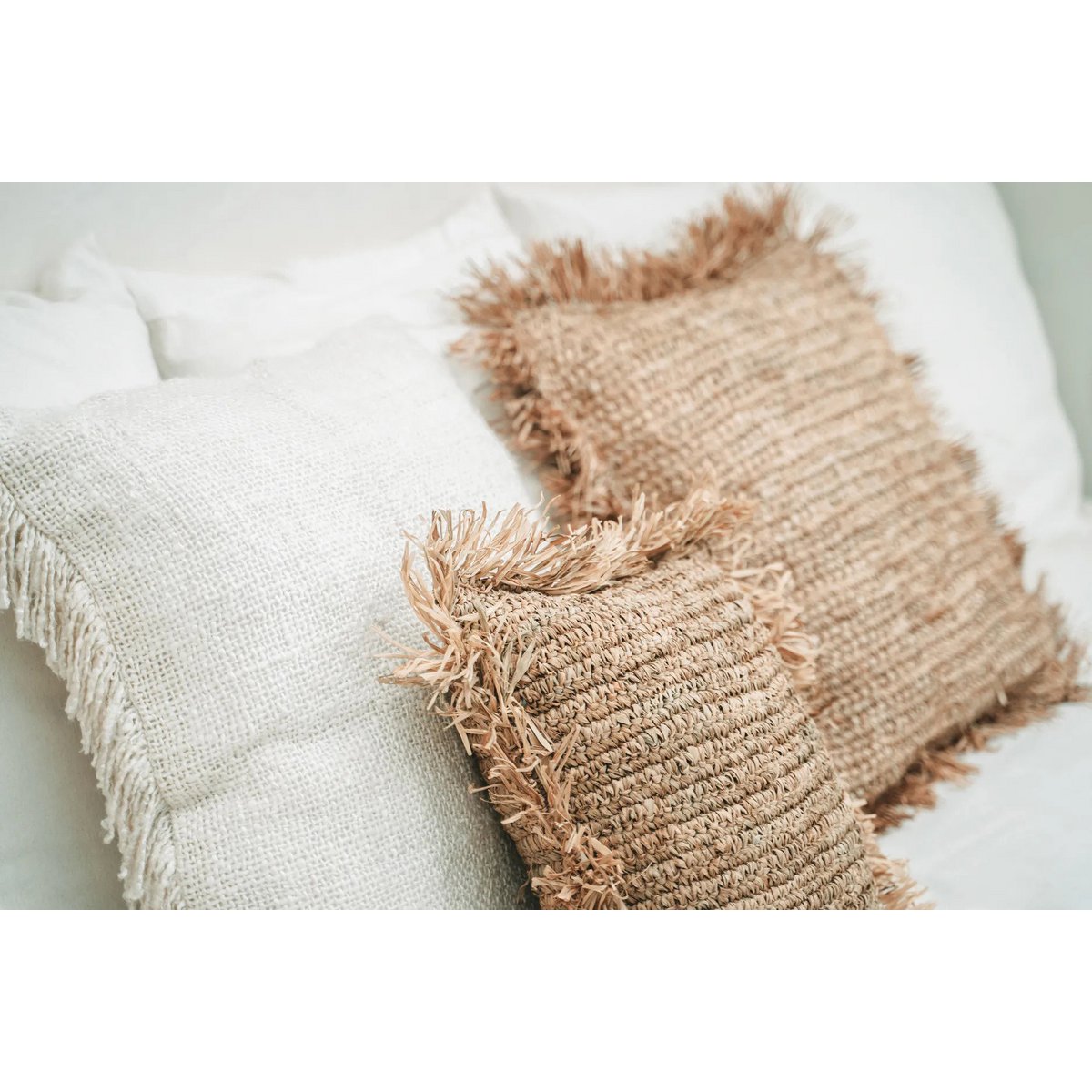 Cream Cushion Cover - Oh My Gee - 60x60