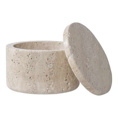 Storage Jar - Natural, Travertine, Ø10x6.5cm