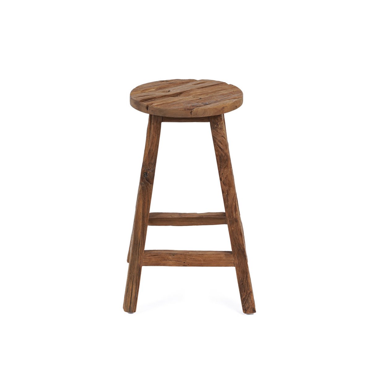 Teak Bar Stool - Natural Wood Kitchen Counter Stool