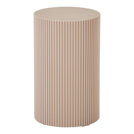 MDF Side Table - Beige Grey Accent Table, Small Square Bedside Table, 30x30x50 cm