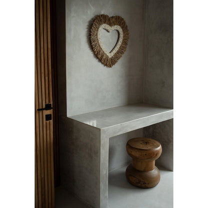 Natural Suar Wood Stool - Wayra Organic Accent Seating