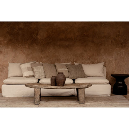 The Linen Stitch Cushion Cover - Natural White
