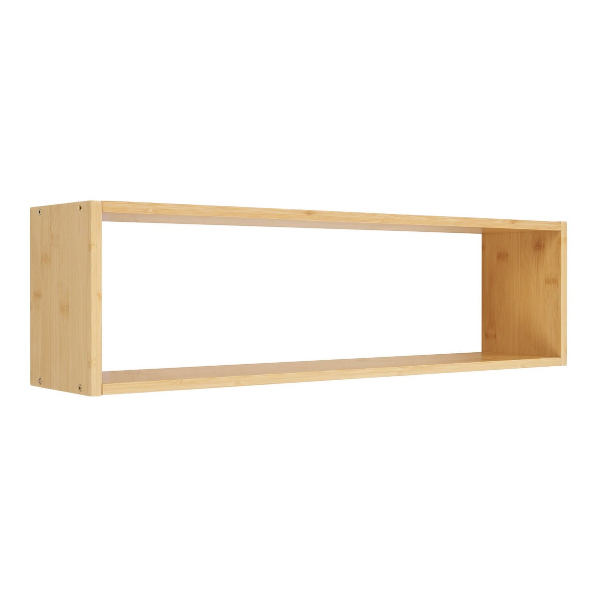 Bamboo Wall Shelf - Natural Wood - 70cm Floating Shelf