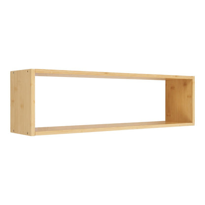 Bamboo Wall Shelf - Natural Wood - 70cm Floating Shelf
